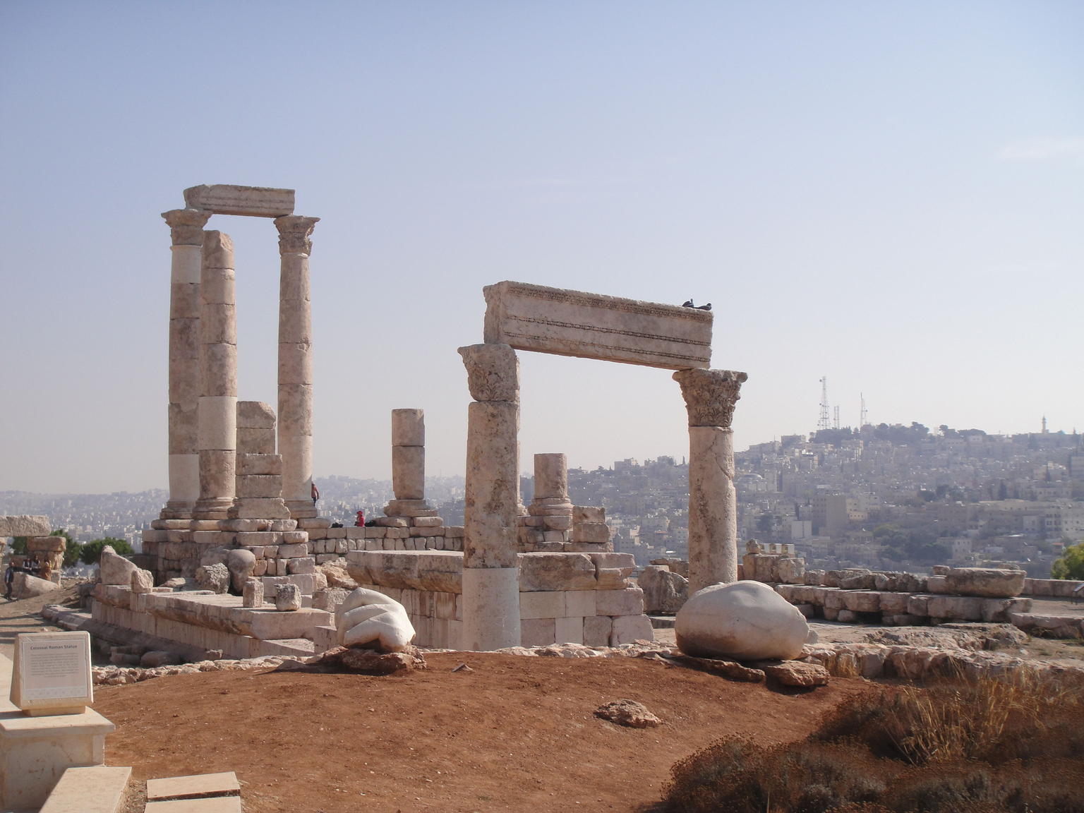 Amman Citadel ruins - Roman Temple of Hercules at the Amman Citadel (Jabal Al-Qalaa)