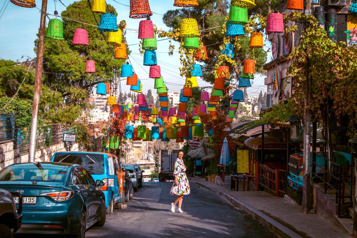 The Rainbow Street, originally named Abu Bakr al Siddiq street, is a public space in the historic area of Jabal Amman, near the center of downtown Amman, Jordan. The street runs east from the First Circle to Mango Street, and contains several attractions from roof top restaurants to pubs