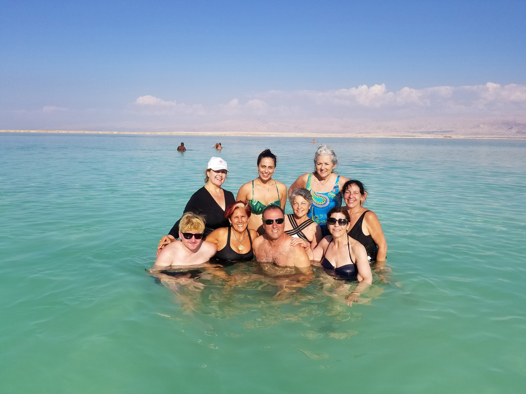Swimming at Dead Sea Jordan