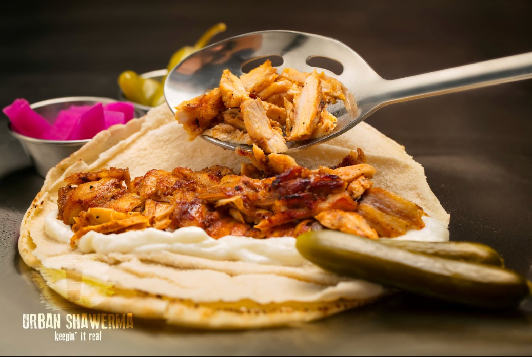 the most popular Jordanian food "Shawerma"