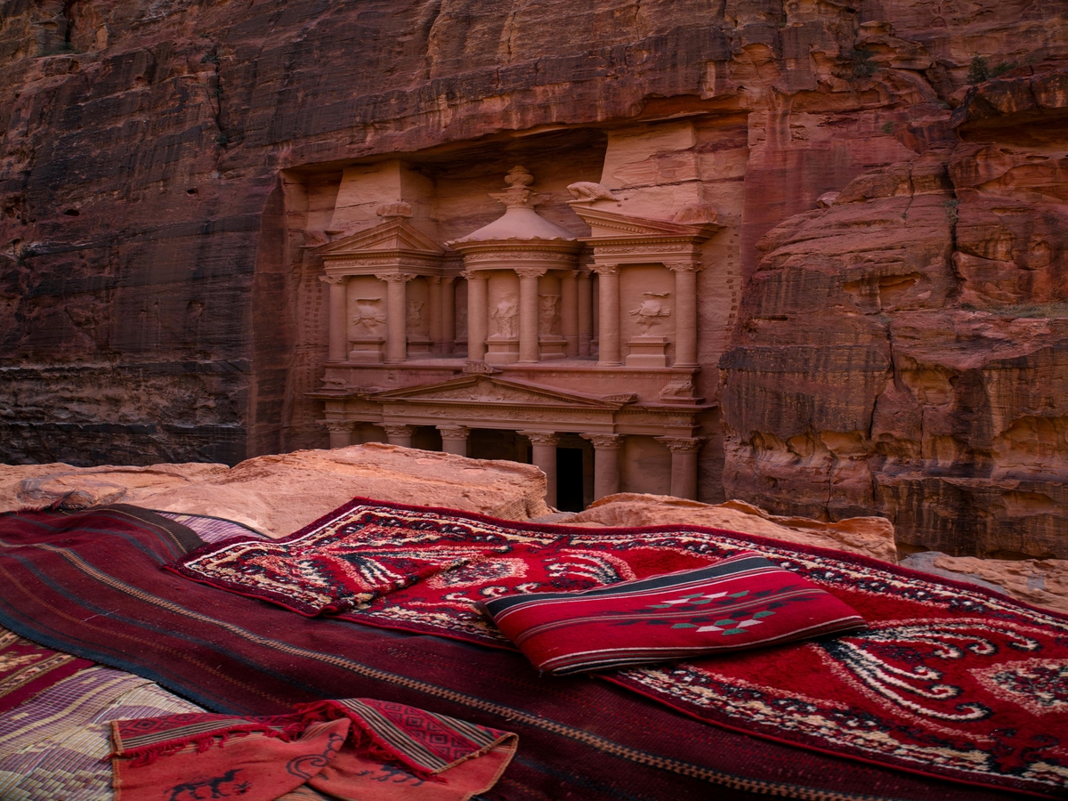 High Place of Sacrifice: A breathtaking view from the High Place of Sacrifice, overlooking Petra, Jordan. Jordan Vacation 2024